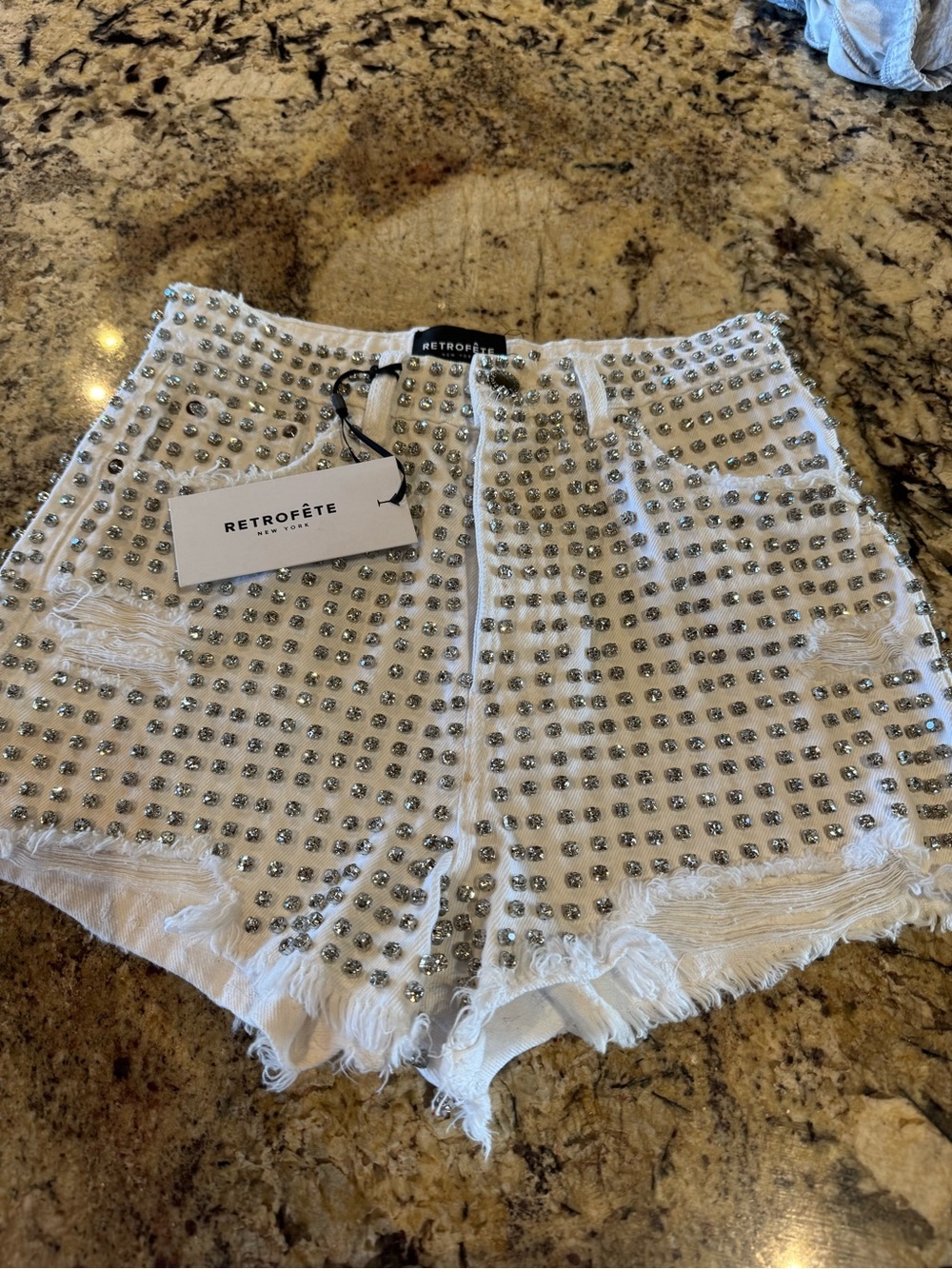 RETROFETE Crystal embellished shorts . Brand new with tags. MSRP 798